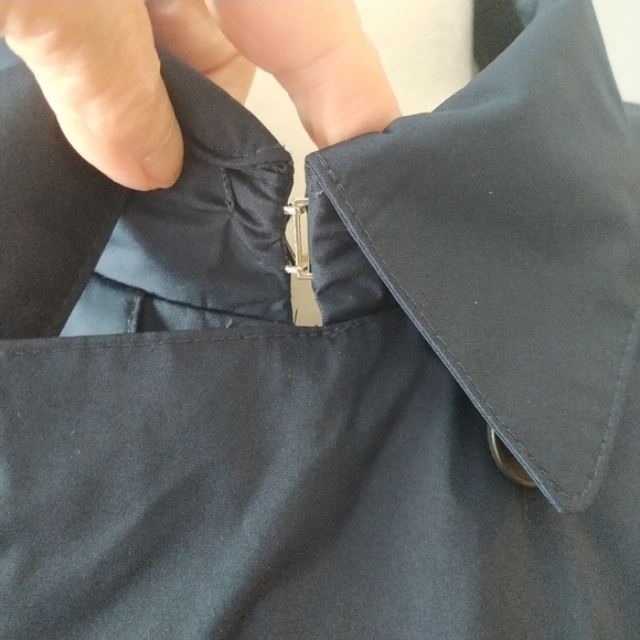 Nine West Classic Navy Trench Raincoat Navy XL - Picture 10 of 12